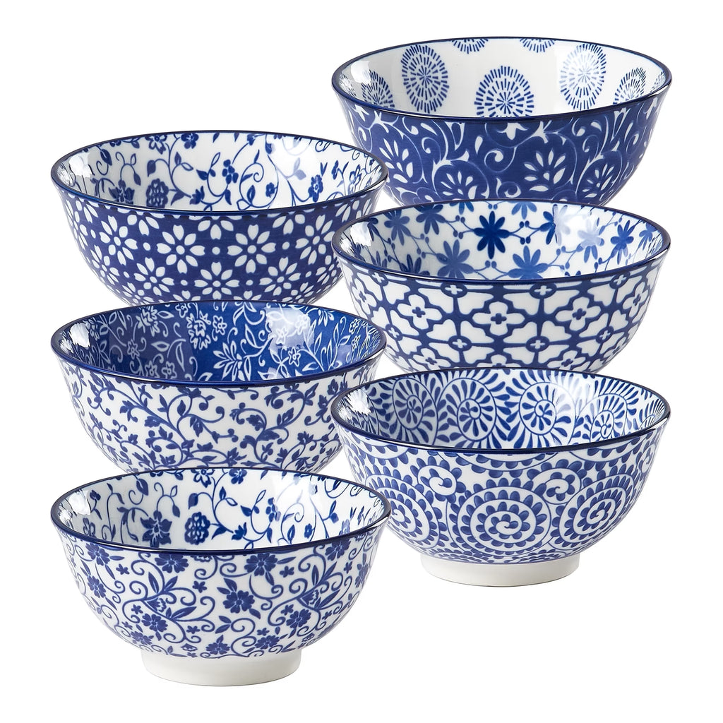 Contemporary Ceramic Soup Bowls – 6-Piece Set, 18 oz