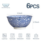 Contemporary Ceramic Soup Bowls – 6-Piece Set, 18 oz