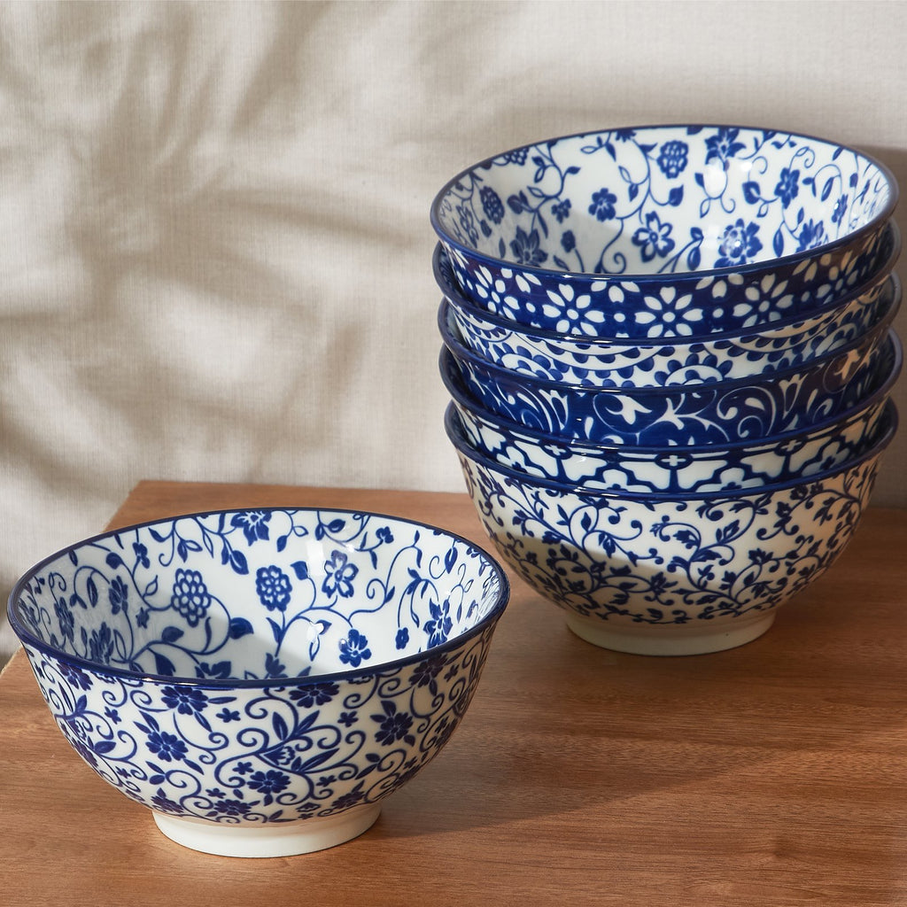 Contemporary Ceramic Soup Bowls – 6-Piece Set, 18 oz