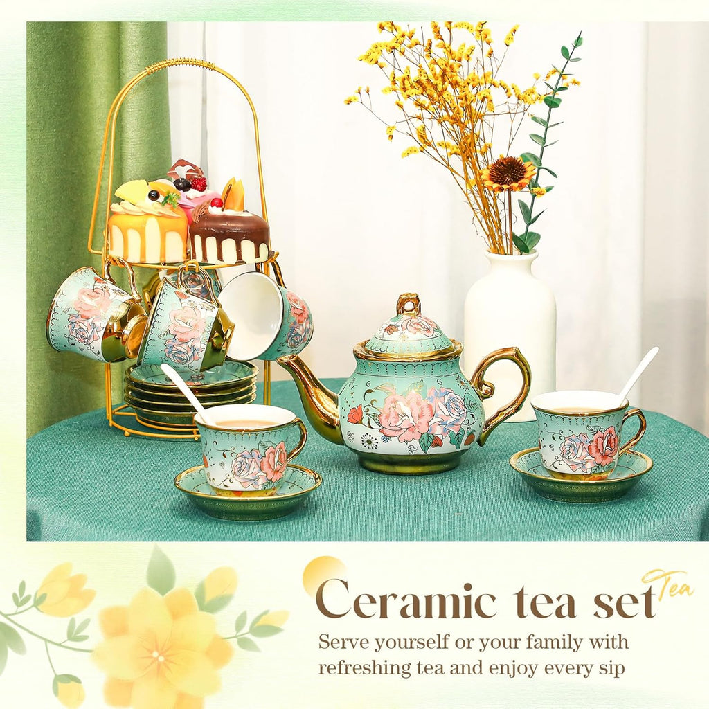 Porcelain Tea Set for Adults – 20 Piece Set