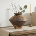 Small Stone Vase for Rustic Home Decor