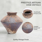 Small Stone Vase for Rustic Home Decor