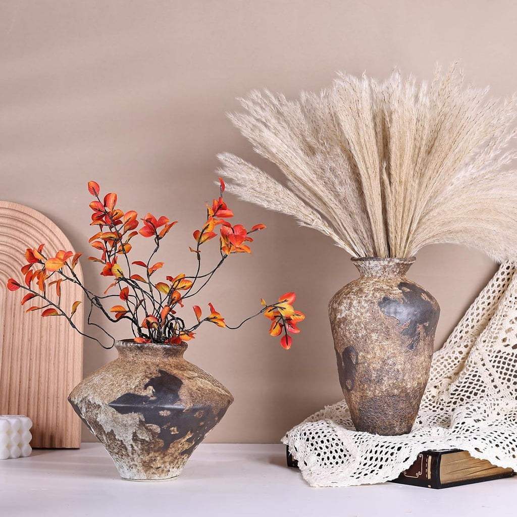 Small Stone Vase for Rustic Home Decor