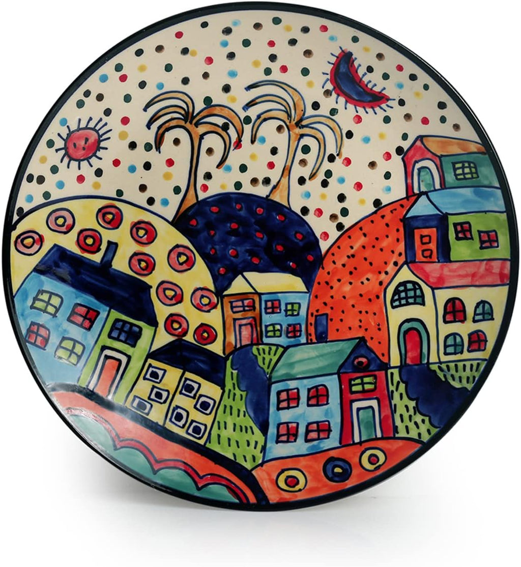 Ceramic Dinner Plates – 6-Piece Set, Multi-Colored