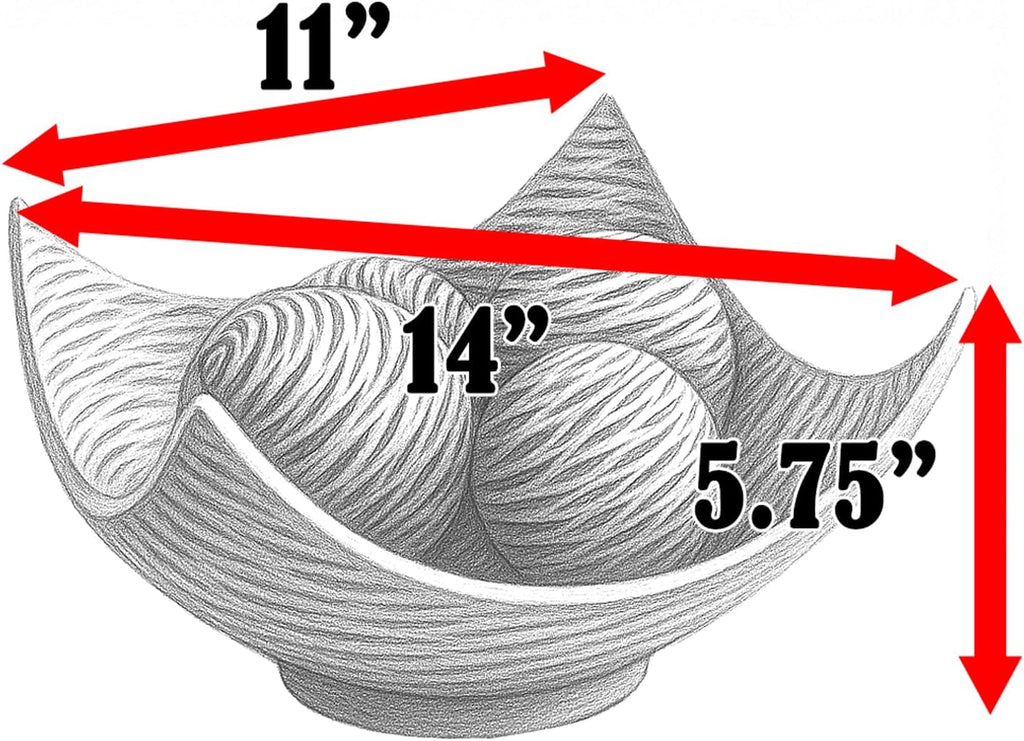 Decorative Scoop Bowl Centerpiece Set – 5 Piece