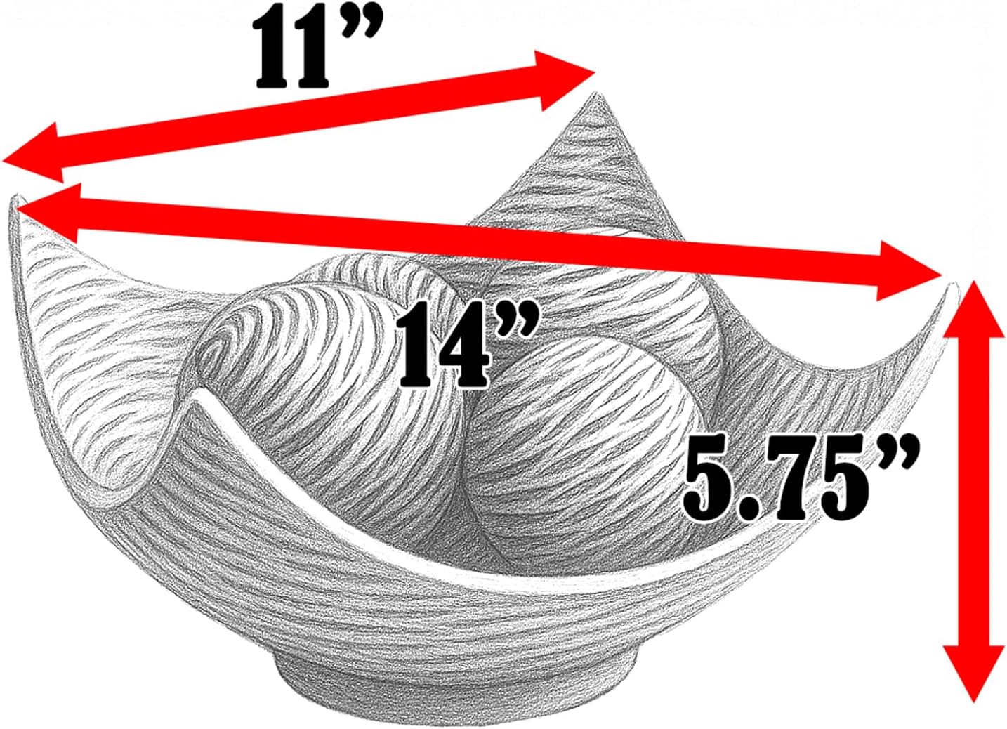 Decorative Scoop Bowl Centerpiece Set – 5 Piece