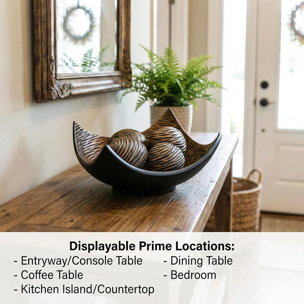 Decorative Scoop Bowl Centerpiece Set – 5 Piece