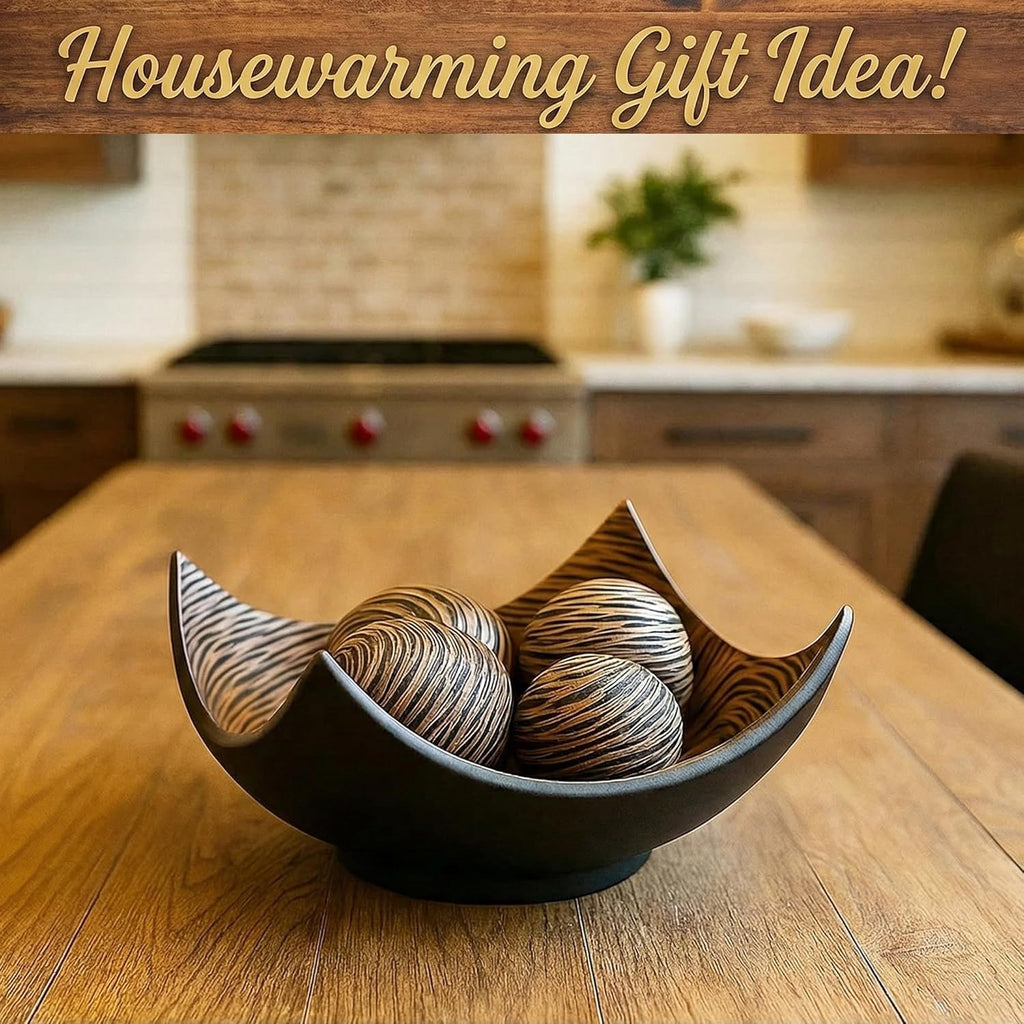 Decorative Scoop Bowl Centerpiece Set – 5 Piece
