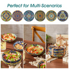 Ceramic Pasta Bowls Set of 6 – 42 oz