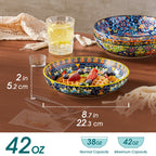 Ceramic Pasta Bowls Set of 6 – 42 oz